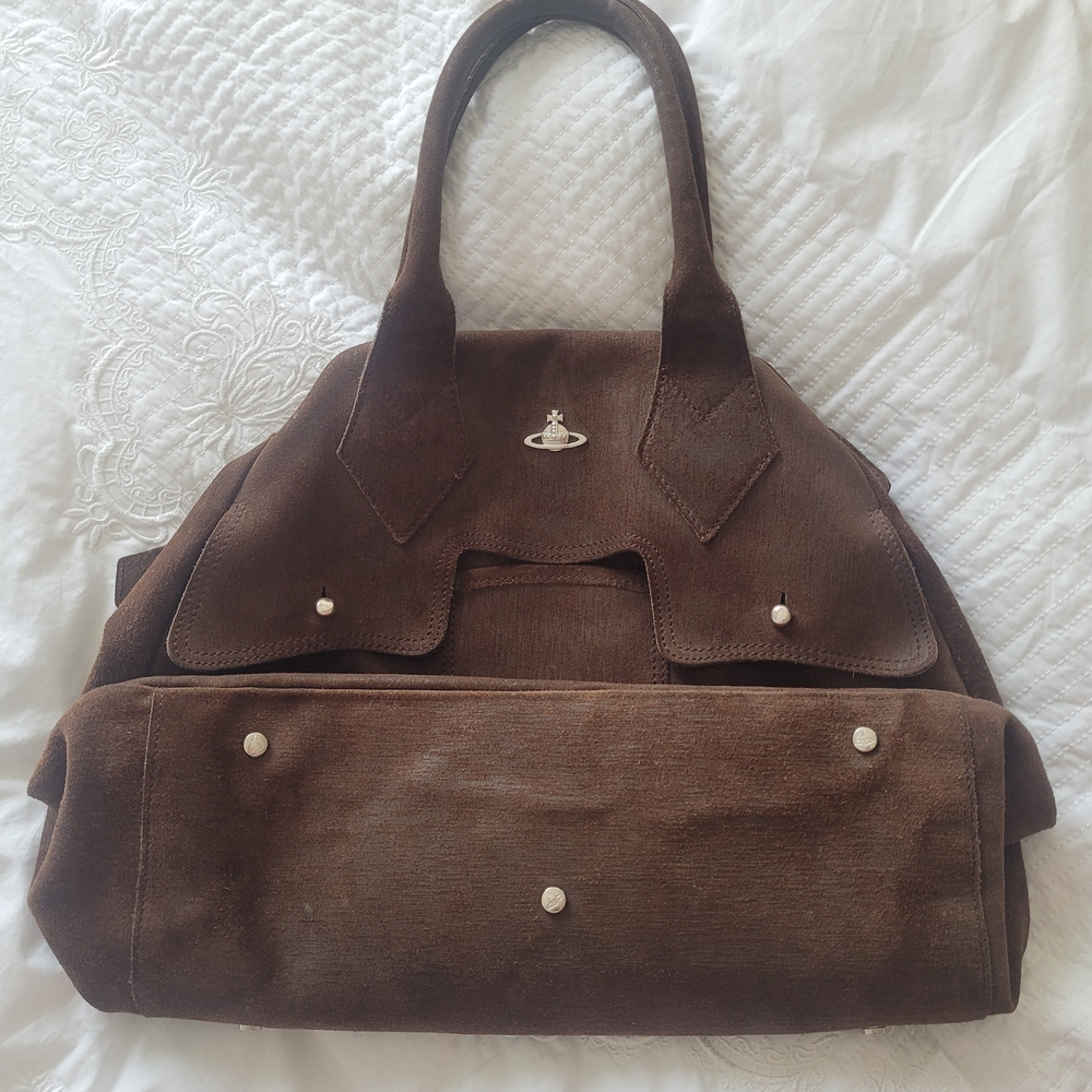Vivienne Westwood  Brown Suede Leather Bag